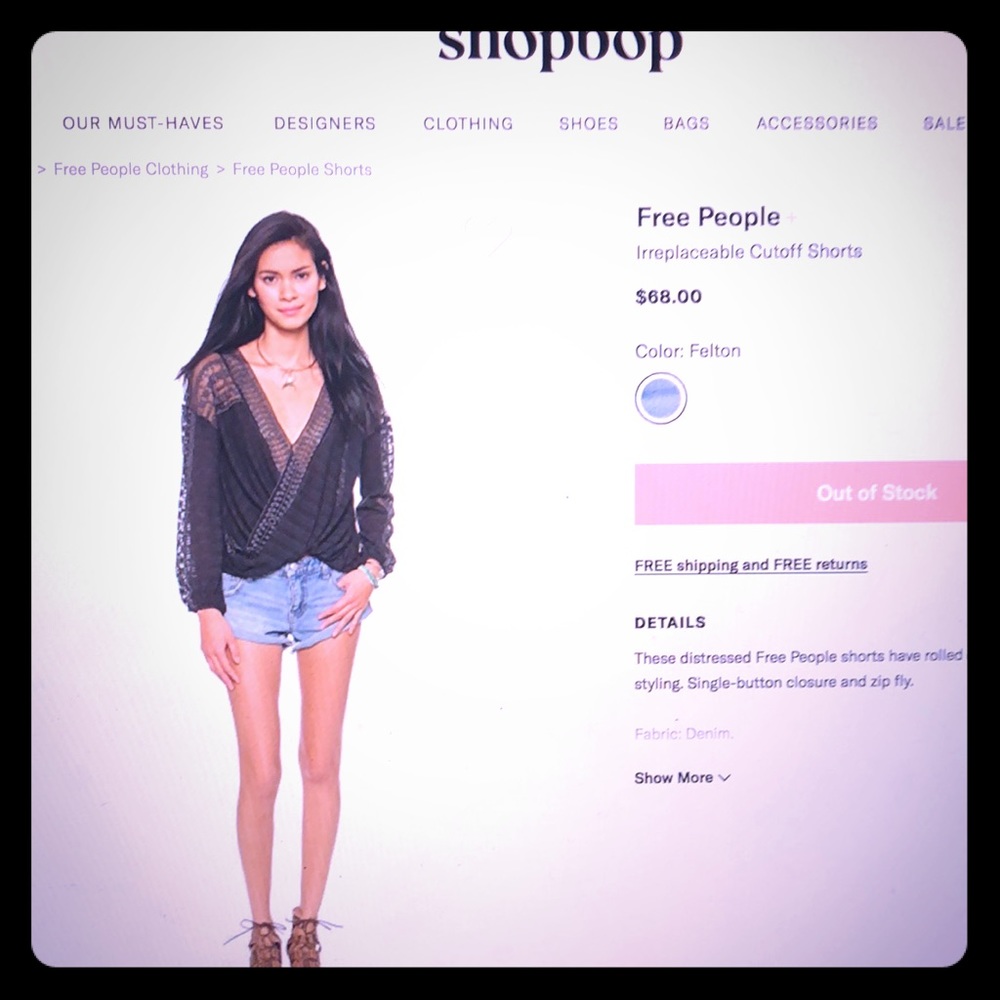 Free People Denim Shorts